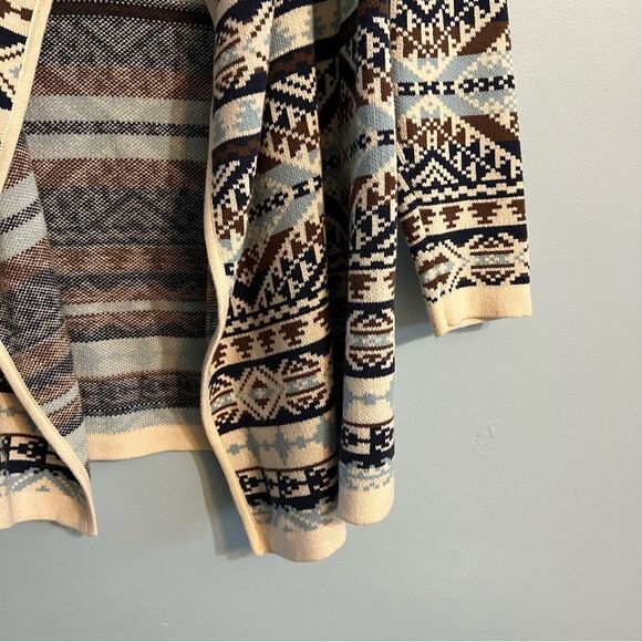 Lucky Brand Open-Front Aztec Print Cardigan Women’s Sz Medium - Picture 6 of 14